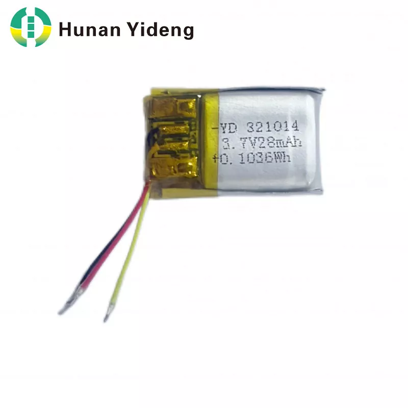 321014 28mah 3.7V Baterei Prismatik Cilik sing bisa diisi ulang